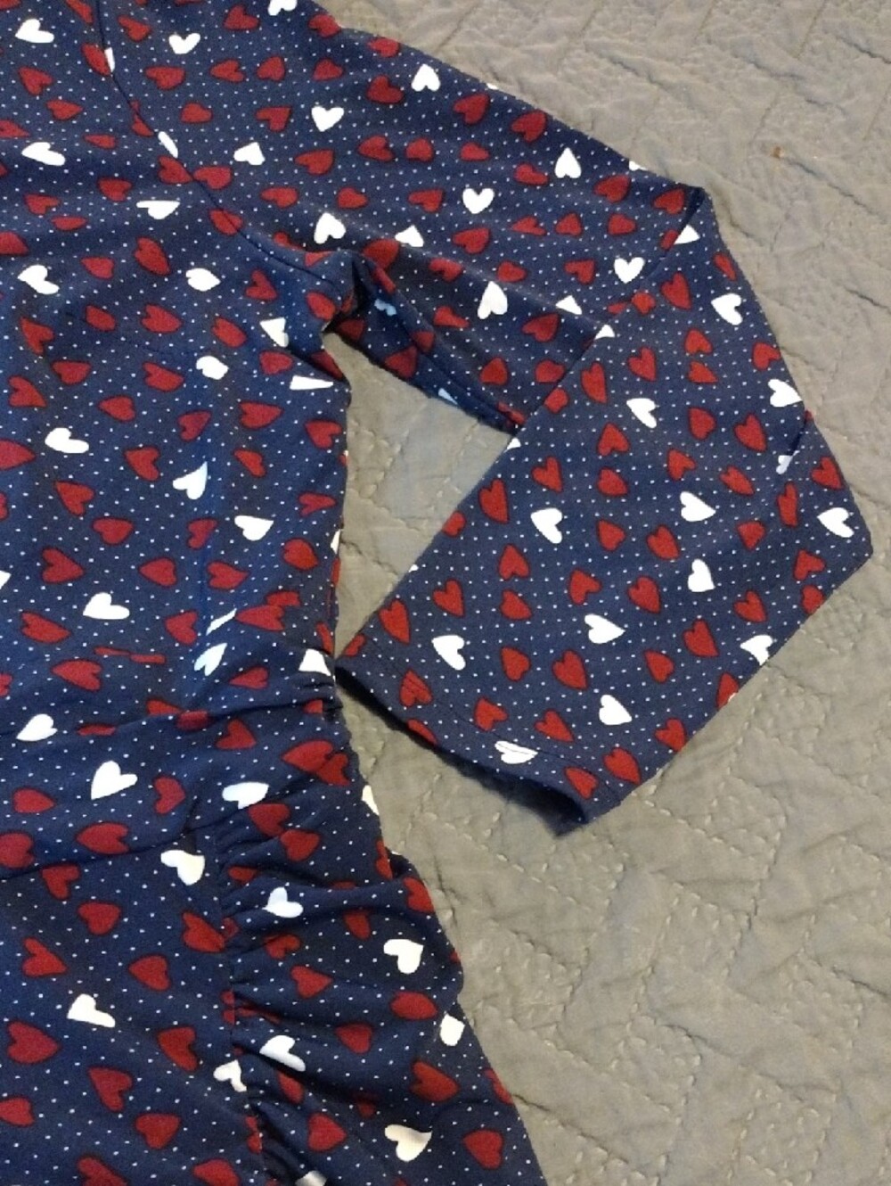 Talbots Navy Dress with Red and White Heart Print - Picture 6 of 14
